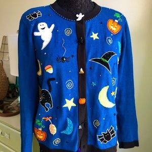 Vintage 90s Halloween Cardigan